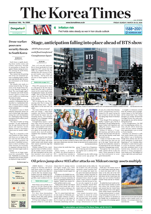 Prima pagina The Korea Times di oggi - Quotidiano estero