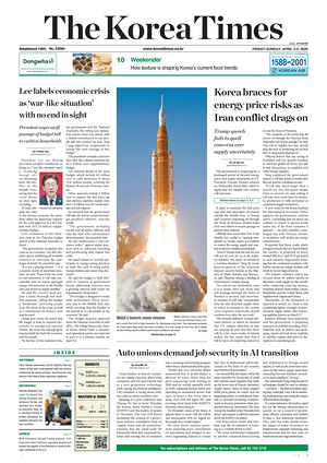 Prima pagina The Korea Times di oggi - Quotidiano estero