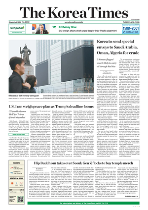 Prima pagina The Korea Times di oggi - Quotidiano estero