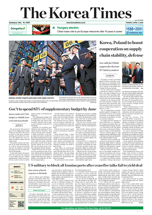 Prima pagina The Korea Times di oggi - Quotidiano estero