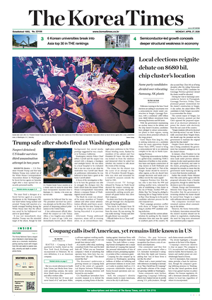 Prima pagina The Korea Times di oggi - Quotidiano estero