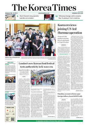 Prima pagina The Korea Times di oggi - Quotidiano estero