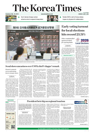 Prima pagina The Korea Times di oggi - Quotidiano estero