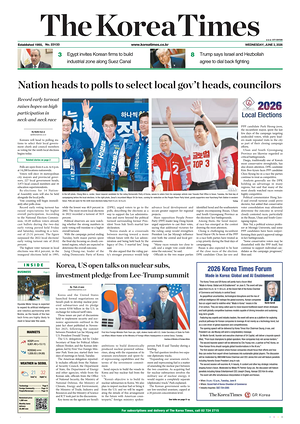 Prima pagina The Korea Times di oggi - Quotidiano estero