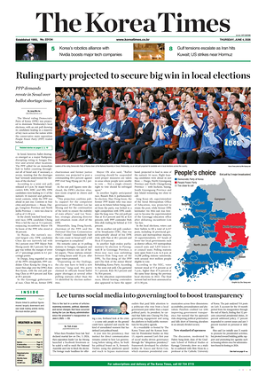 Prima pagina The Korea Times di oggi - Quotidiano estero