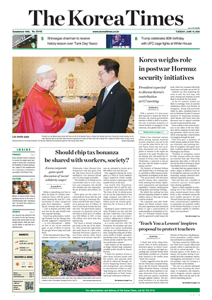 Prima pagina The Korea Times di oggi - Quotidiano estero
