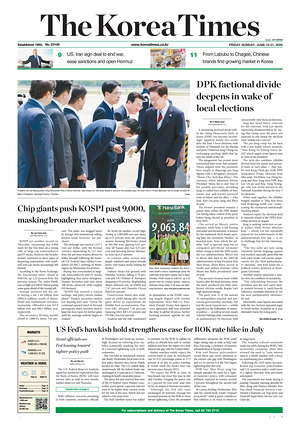 Prima pagina The Korea Times di oggi - Quotidiano estero