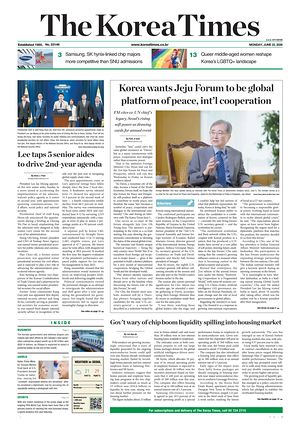Prima pagina The Korea Times di oggi - Quotidiano estero