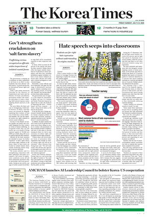 Prima pagina The Korea Times di oggi - Quotidiano estero