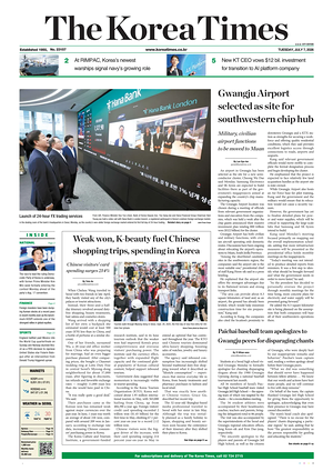 Prima pagina The Korea Times di oggi - Quotidiano estero