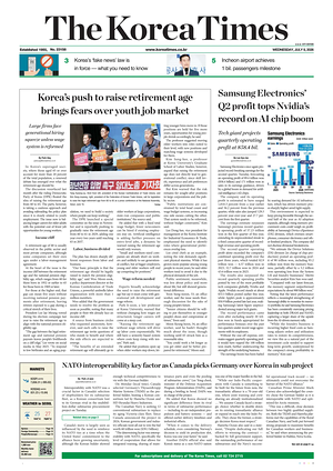 Prima pagina The Korea Times di oggi - Quotidiano estero