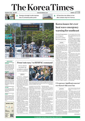 Prima pagina The Korea Times di oggi - Quotidiano estero