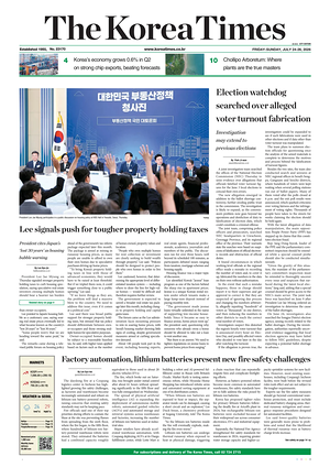 Prima pagina The Korea Times di oggi - Quotidiano estero