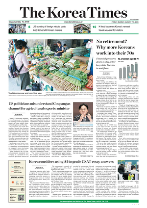 Prima pagina The Korea Times di oggi - Quotidiano estero