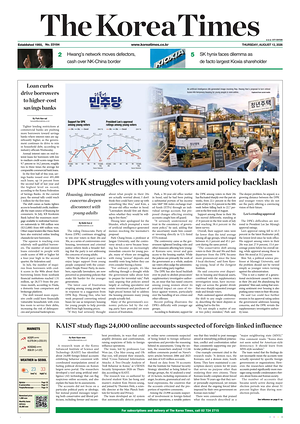 Prima pagina The Korea Times di oggi - Quotidiano estero