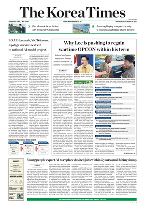 Prima pagina The Korea Times di oggi - Quotidiano estero