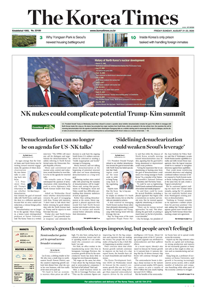 Prima pagina The Korea Times di oggi - Quotidiano estero