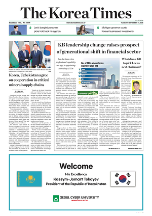 Prima pagina The Korea Times di oggi - Quotidiano estero