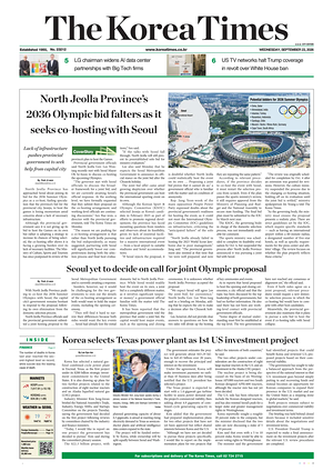 Prima pagina The Korea Times di oggi - Quotidiano estero