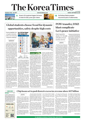 Prima pagina The Korea Times di oggi - Quotidiano estero