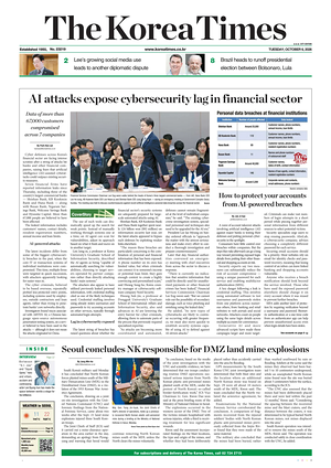 Prima pagina The Korea Times di oggi - Quotidiano estero