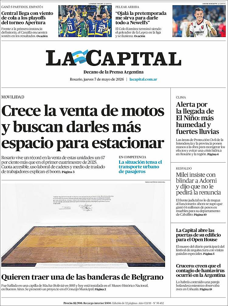 Tapa de La Capital de hoy