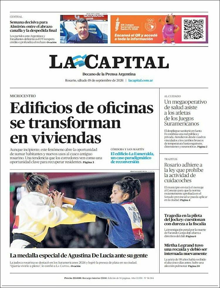 Tapa de La Capital de hoy