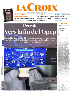 Une de La Croix du jour - Journal national