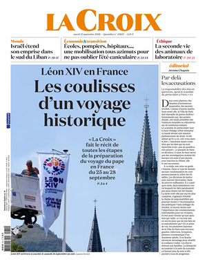 Une de La Croix du jour - Journal national