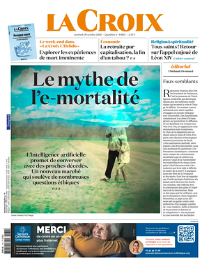 Une de La Croix du jour - Journal national