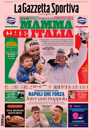 Prima pagina La Gazzetta dello Sport di oggi - Quotidiano sport