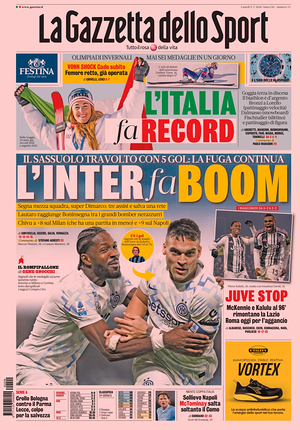 Prima pagina La Gazzetta dello Sport di oggi - Quotidiano sport