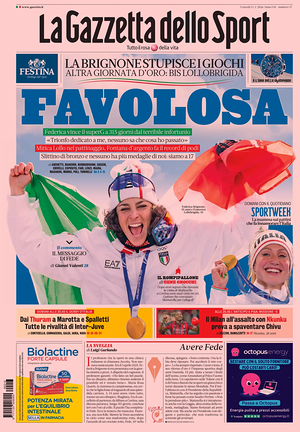 Prima pagina La Gazzetta dello Sport di oggi - Quotidiano sport