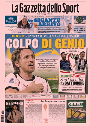 Prima pagina La Gazzetta dello Sport di oggi - Quotidiano sport