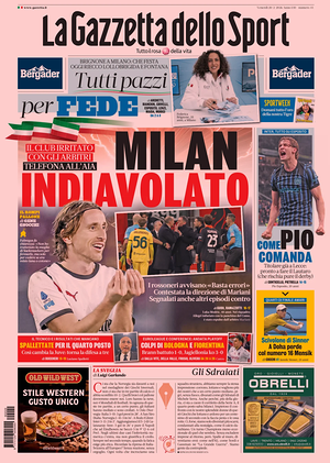 Prima pagina La Gazzetta dello Sport di oggi - Quotidiano sport
