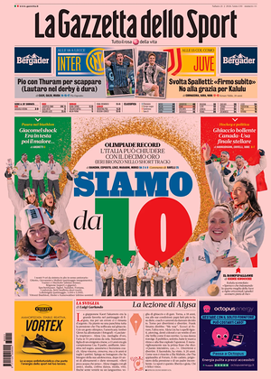 Prima pagina La Gazzetta dello Sport di oggi - Quotidiano sport