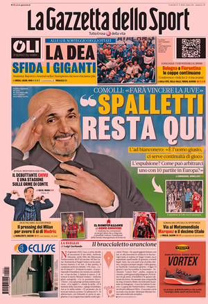Prima pagina La Gazzetta dello Sport di oggi - Quotidiano sport