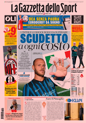 Prima pagina La Gazzetta dello Sport di oggi - Quotidiano sport