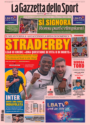 Prima pagina La Gazzetta dello Sport di oggi - Quotidiano sport