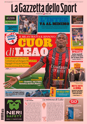 Prima pagina La Gazzetta dello Sport di oggi - Quotidiano sport