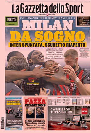 Prima pagina La Gazzetta dello Sport di oggi - Quotidiano sport