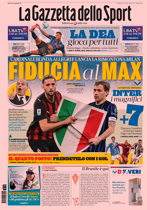Prima pagina La Gazzetta dello Sport di oggi - Quotidiano sport