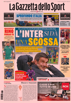 Prima pagina La Gazzetta dello Sport di oggi - Quotidiano sport