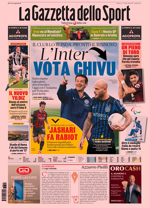 Prima pagina La Gazzetta dello Sport di oggi - Quotidiano sport