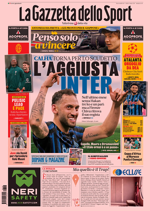 Prima pagina La Gazzetta dello Sport di oggi - Quotidiano sport