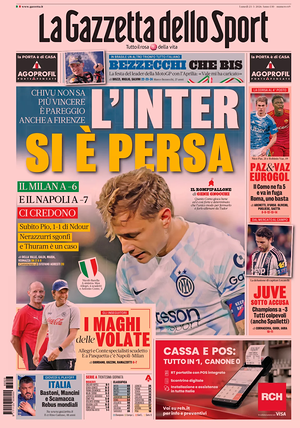 Prima pagina La Gazzetta dello Sport di oggi - Quotidiano sport