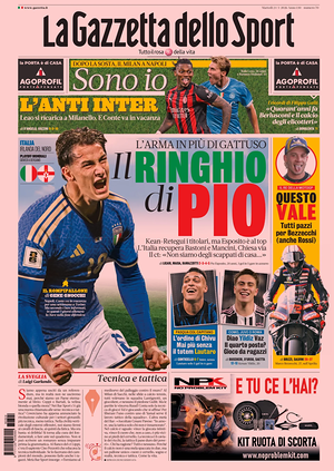 Prima pagina La Gazzetta dello Sport di oggi - Quotidiano sport