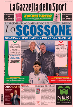 Prima pagina La Gazzetta dello Sport di oggi - Quotidiano sport