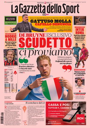 Prima pagina La Gazzetta dello Sport di oggi - Quotidiano sport