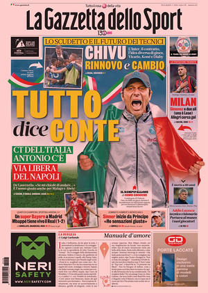Prima pagina La Gazzetta dello Sport di oggi - Quotidiano sport